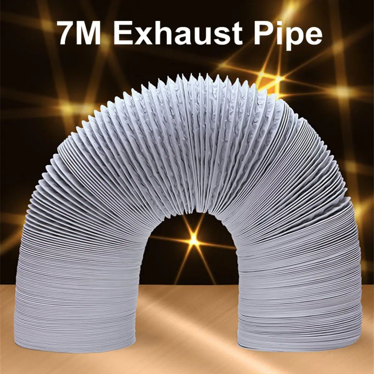 

7M Portable Flexible Air Conditioner Spare Parts Vent Hose Aluminum Foil Antistatic Exhaust Hose Vent Tube Pipe 80-150mm Dia