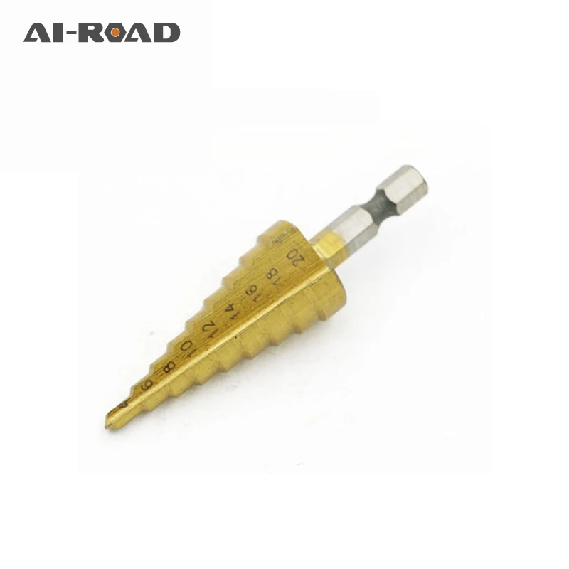 

1pcs/4-20mm High Speed Steel Drill Bits Metal Center Drilling Steel Step Drill Bit Hand Tool Metal Hole Opener