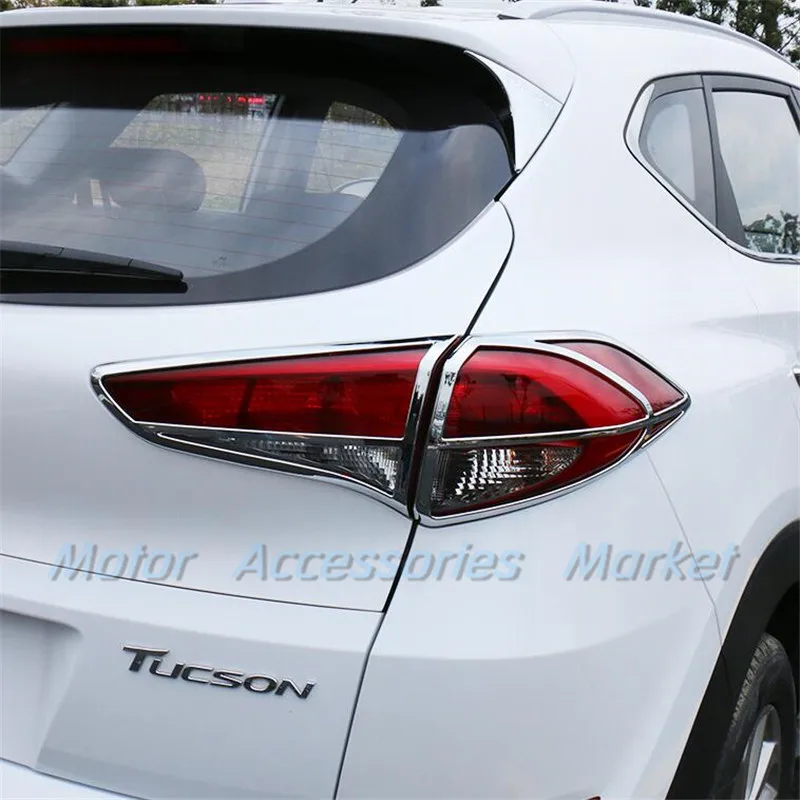 New Chrome Rear Tail Light Cover Frame Trim For Hyundai Tucson 2016