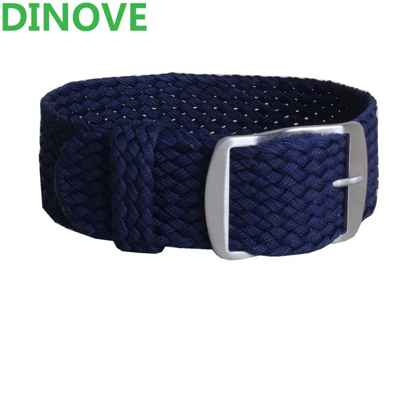DINOVE 1 PCS Wholesale Fashion Men and women 20mm 22mm 24 mm NATO nylon WATCHBAND Navy