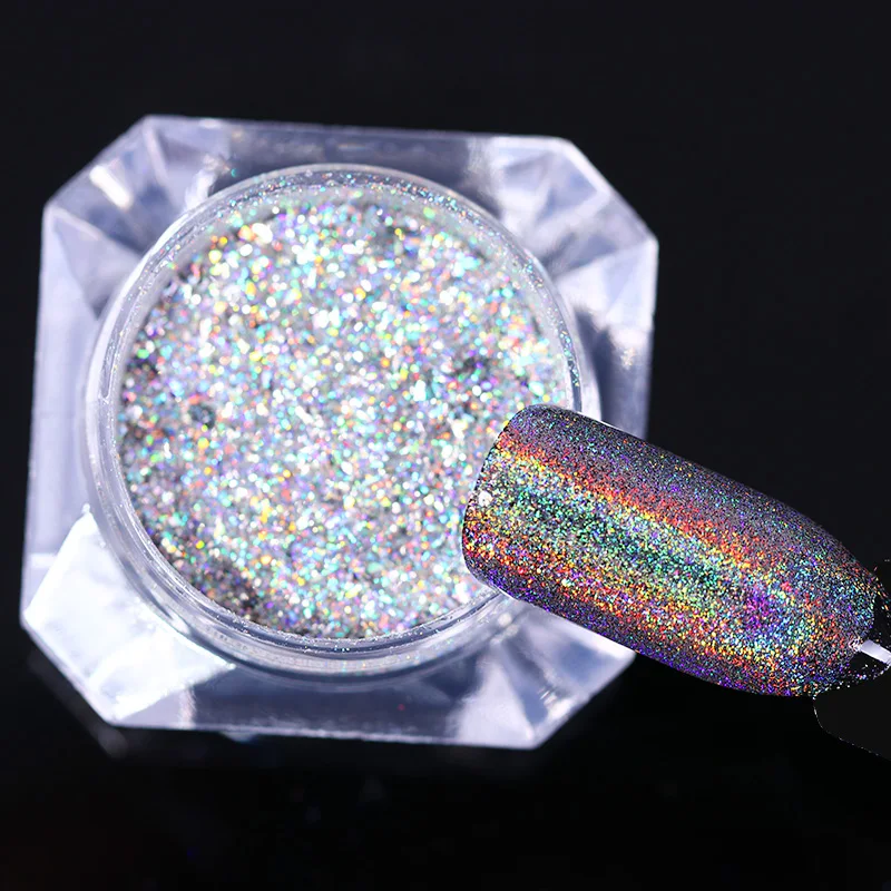 0.2g Holographic Galaxy Glitter Powder Laser Holo Nail Sequins
