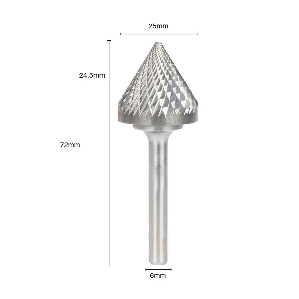 Все типы 1 шт. вольфрамовые твердосплавные сверла 6 мм хвостовик металлический алмазный шлифовальный деревообрабатывающий фрезерный станок роторные Биты - Длина режущей кромки: J252406