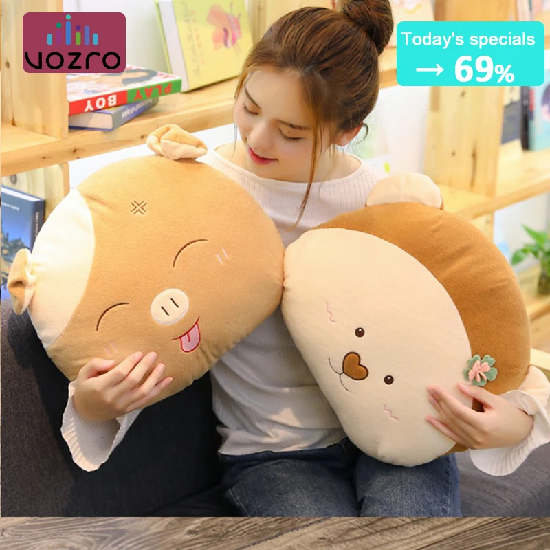 

VOZRO Pighead Adorable Neck Travel Body Pillow Cartoon Animal Rabbit Backrest Pad Monkey Almohada Travesseiro Poduszka