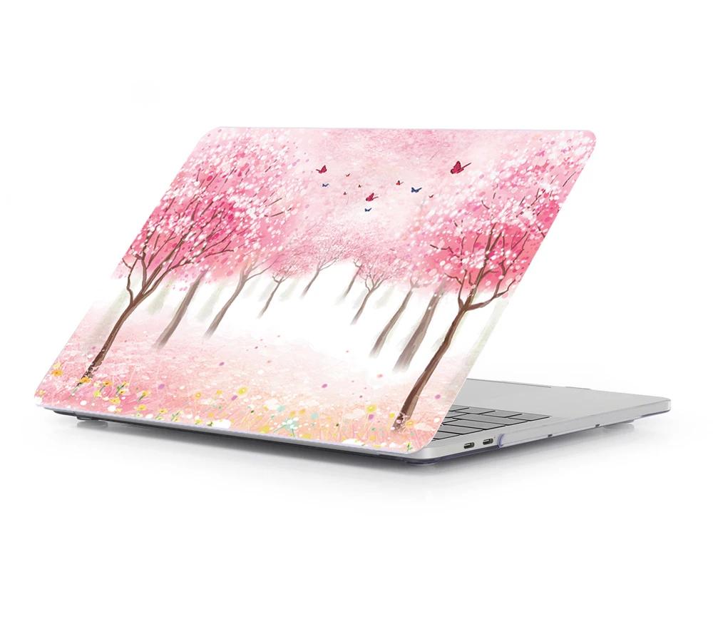 

Printing Laptop Shell Case+Silicone Keyboard Cover For Release 2019 New Apple MacBook Air11 Air13 Pro Touch Bar 12 13 15 inchS