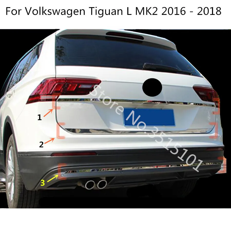 Накладка на заднюю дверь автомобиля задняя рама для Volkswagen VW Tiguan L TiguanL MK2 2016 2017 2018