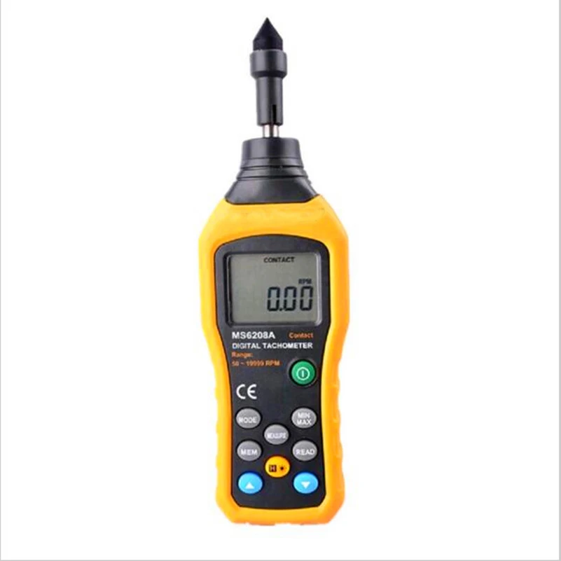 MS6208A contact motor tachometer, digital speedometer, digital