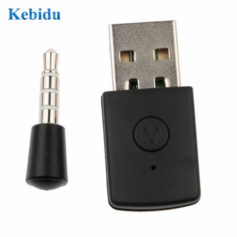 KEBIDU 3,5 мм Bluetooth 4,0+ EDR USB Bluetooth ключ последняя версия беспроводной USB адаптер используется для PS4 Для bluetooth-гарнитуры