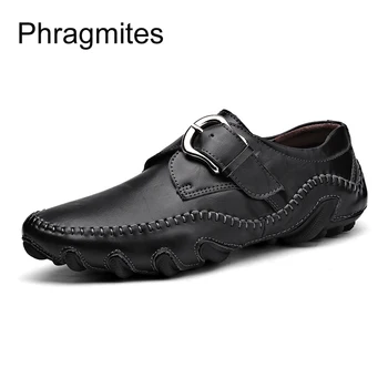 

Phragmites Slip On Softest Driving Shoes Quality Split Leather Shoes Men Flats Hot Sale Moccasins Shoes Big Size For Men Driving