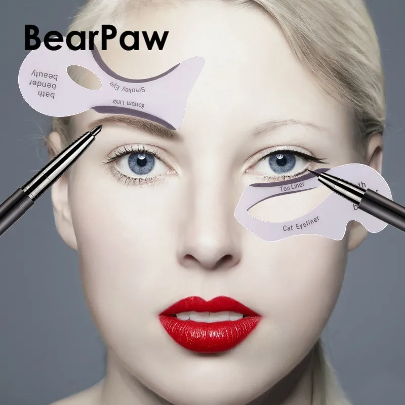BearPaw 2 шт./компл. набор трафаретов для подводки глаз модель бровей направляющий