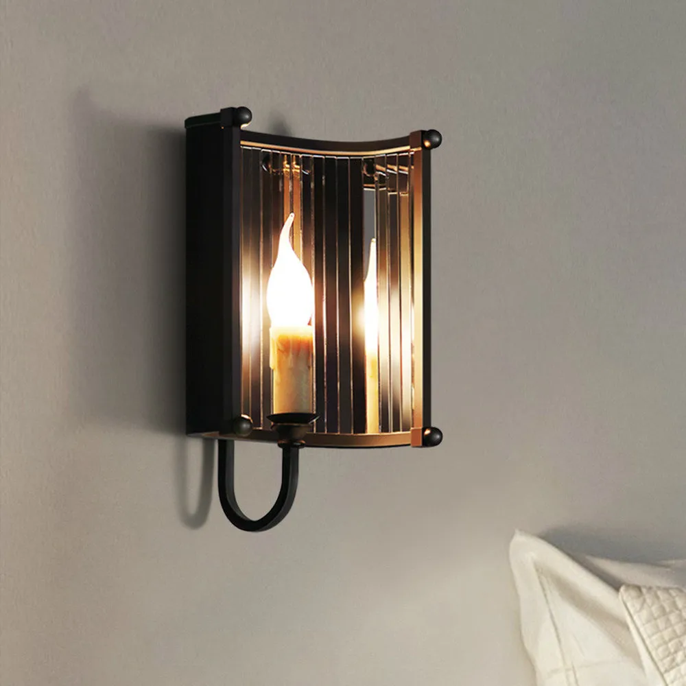 

Romantic industry crazy American antique lamp creative wall sconce iron corridor led lamp single head mirror wall lamp LU8131159