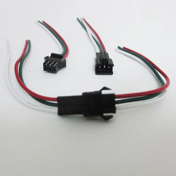 10 Pair JST SM 3 Pin Connectors For WS2812B WS2811 WS2812 LED Strip