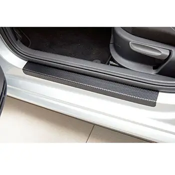 

Black Door Sill Stickers Car Scuff Cover Anti-Scratch Accessories Trim Threshold