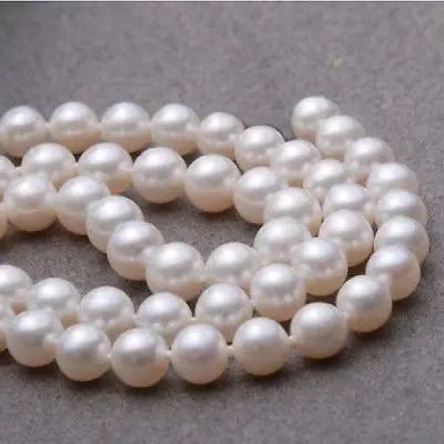 

beautiful 9-10mm AAA+ White South Sea Round Pearl Necklace 18