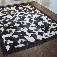 Модные художественный ковер натуральный натуральной коровьей кожи кухня коврики