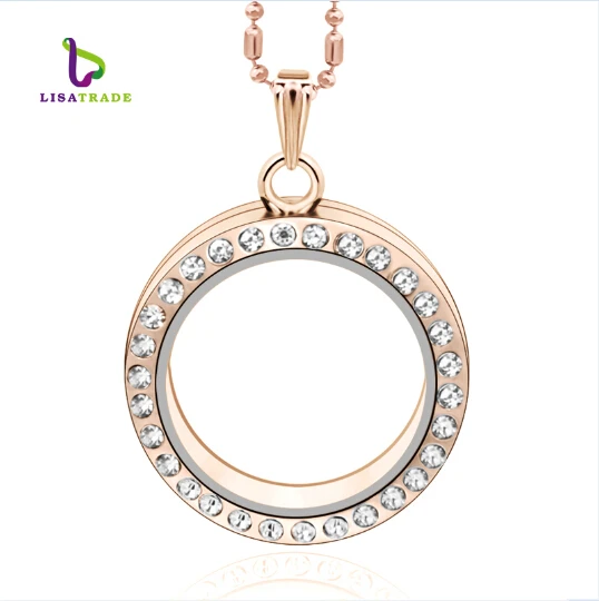 

5pcs 30mm 8style Zinc Alloy diy round photo locket necklace wholesale glass women diy round pendant with chain LSFL01-02*5