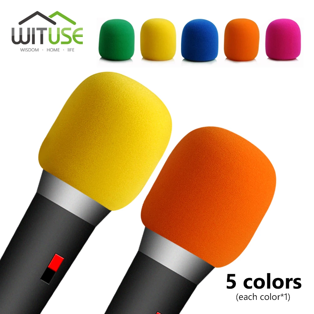 High Quality 5Pcs Multi Color Handheld Stage Ball Shape Microphone Windscreen Foam Mic Cover Karaoke DJ - ANKUX Tech Co., Ltd
