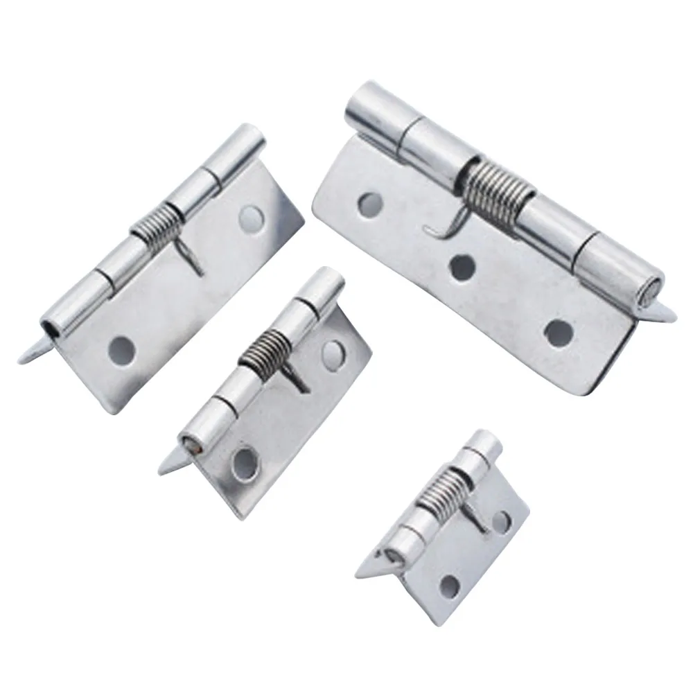 

304 stainless steel spring hinge automatic cabinet door wardrobe hardware and furniture fittings Mini micro hinge