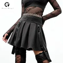 Женские черные плиссированные мини юбки летние высокие Wasit вышивка выше длины юбка