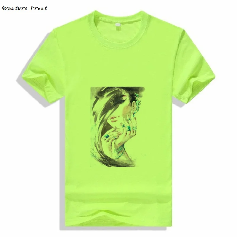 

Fashion Comic girl print Tees short sleeved cotton 2019 summer Women/Men T-shirt Plus Size Couple Tops streetwear tshirt