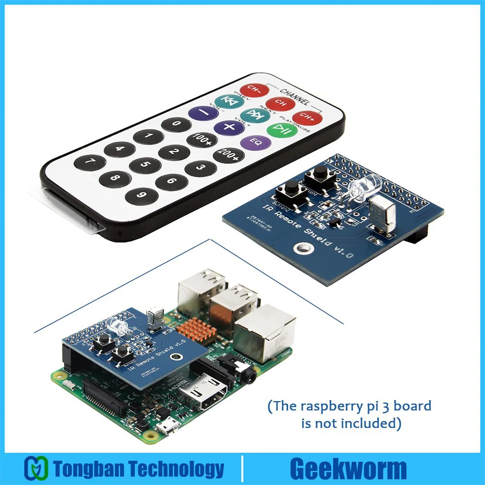 

Raspberry pi 3 B+ IR Remote Infrared Expansion Board + Remote Controller Kit | IR Control Kit for Raspberry pi 3 model B+ / 3B