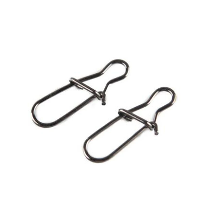 30Pcs/Lot Stainless Steel Hook Fast Clip Lock Snap Swivel Fishing