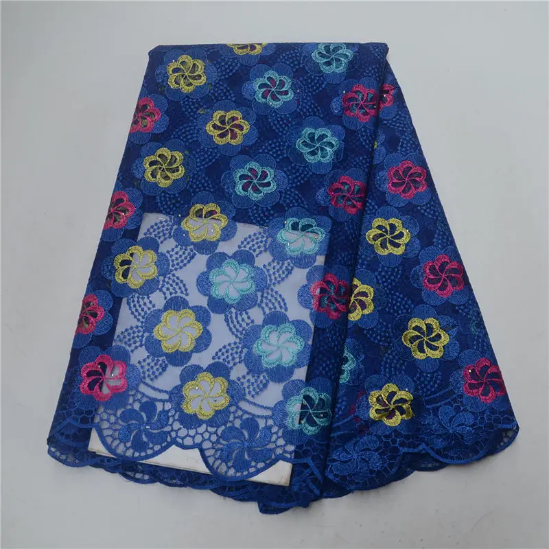 

African Lace Fabric 2018 Royal Blue Lace Fabrics High Quality net Lace Embroidery French Tulle Lace Fabric For Wedding 30