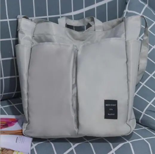 Портативный Путешествия Сумочка Водонепроницаемый открытый багаж для путешествий сумка нейлоновая сумка выходные два пути одежду хранения вещи Pack - Цвет: Gray