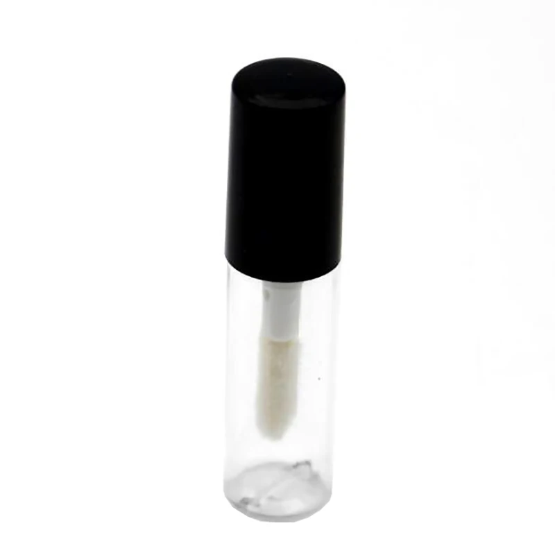 1,2 мл 100 шт./лот розовое золото тюбик для блеска для губ трубка, DIY Пластиковый элегантный контейнер для губной помады, Кр - Цвет: 1PC syringe black