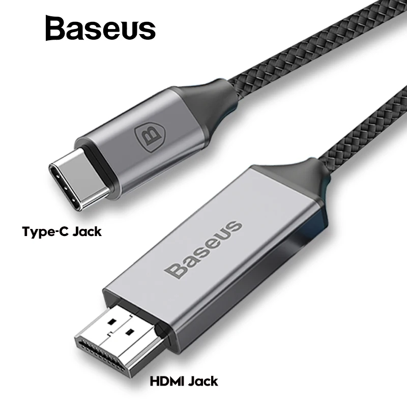 Baseus USB Type c HDMI Cable Type c to HDMI Cable for Huawei Xiaomi ...