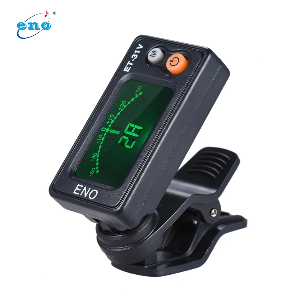 

eno ET-31V Multi-function Clip-on Tuner Automatic Tuning Mode for Violin Viola Cello Double Bass Chromatic with LCD Display