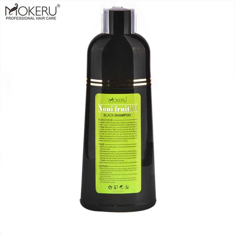 Mokeru 1 шт. натуральный органический Noni фруктовый экстракт черный окрашивающий шампунь серый шапочка для душа постоянный красящий шампунь для волос