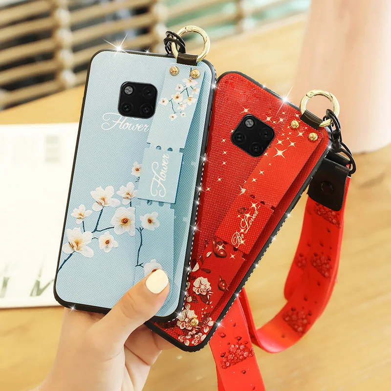 Роскошный блестящий цветочный чехол для Huawei Mate 20 Pro с бриллиантовым цветком на