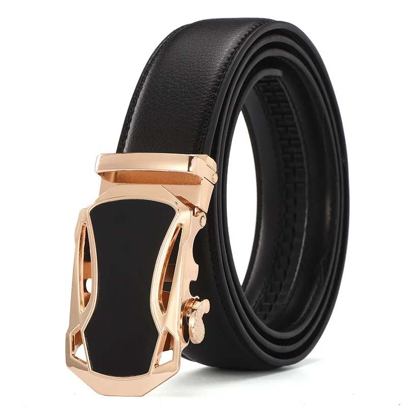 Модный брендовый дизайнерский кожаный ремень, мужские ремни с автоматической пряжкой, мужской подлинный ремень, трендовые мужские ремни ceinture, cinto masculino - Цвет: 12