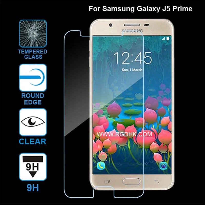 

2.5D Tempered Glass For Samsung Galaxy J5 J500 / J5 Prime / J510 2016 Screen Protection Cover Protective Film For Samsung J5
