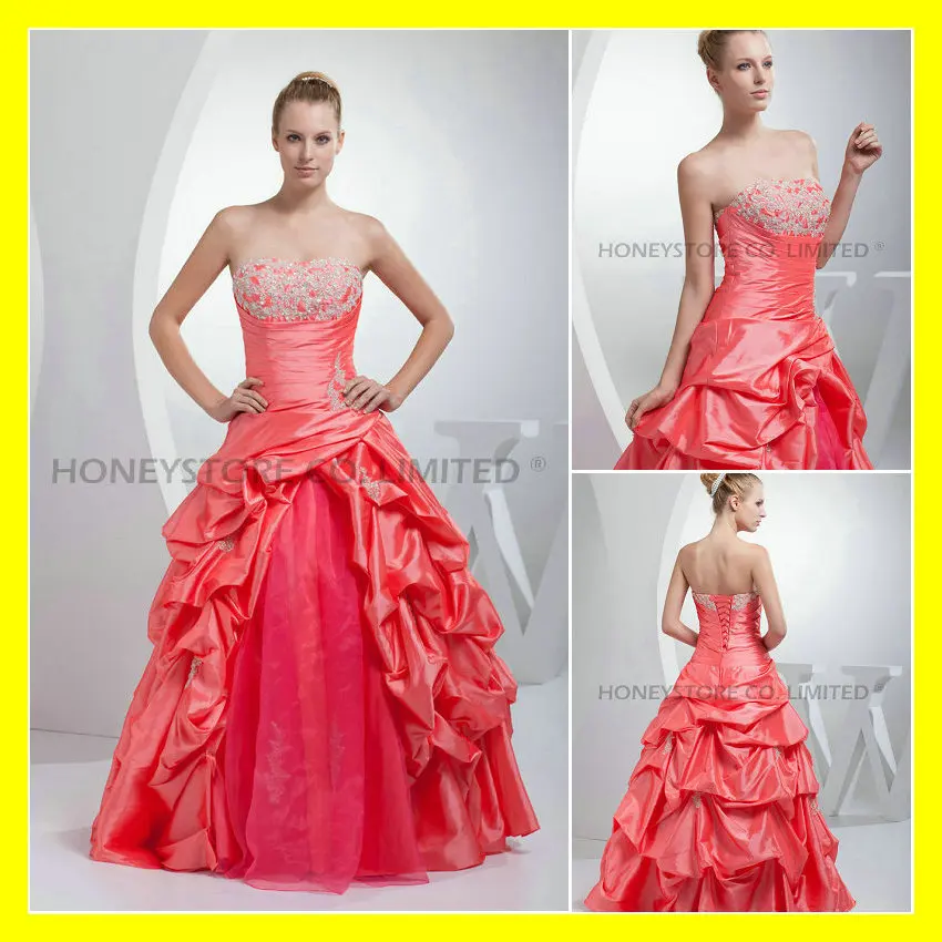 Cheap Prom Dresses Under Quinceanera Dress Corset Quince Built-In Bra Sleeveless Appliques A-Line Floor-Length Co 2015 Discount | Свадьбы и
