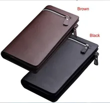 Creative zipper portefeuille D’affaires pu sac à main Homme bourse Longue fermeture éclair main saisir bourse Marée mobile téléphone paquet