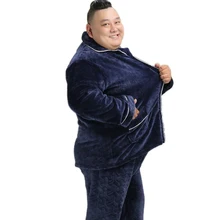 Зимние теплые мужские пижамные комплекты размера плюс 150 кг, модные утолщенные фланелевые пижамы, 5xl 4xl, зимняя одежда для сна с длинными рукавами, pyjama homme