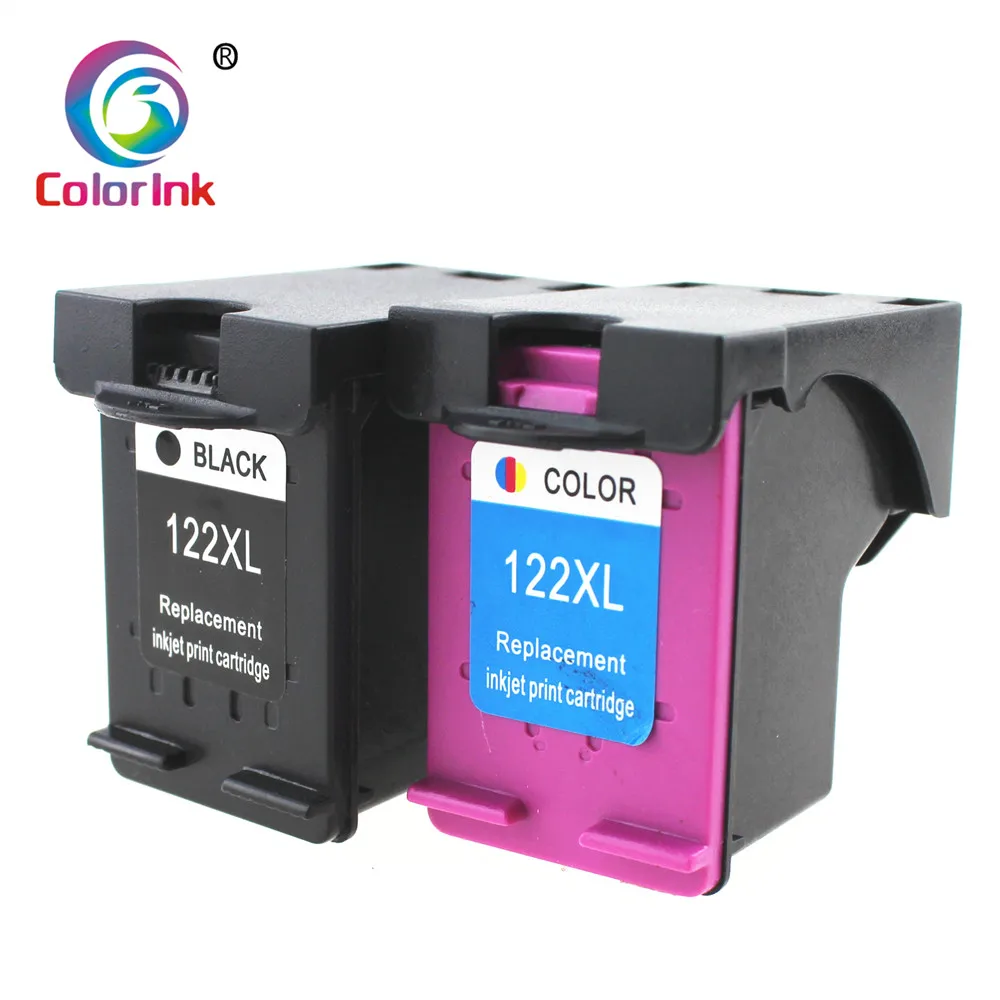 ColoInk 2 шт 122XL сменный картридж для принтера для hp 122 для hp с чернилами hp Deskjet 1000 1050 2000 2050s 3000 3050A 3052A 3054 1010 принтер