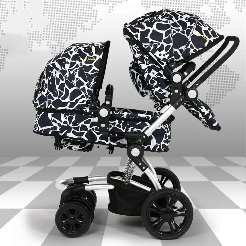 Fashion High Quality Twins Baby font b Stroller b font High Landscape Folding Easy font b