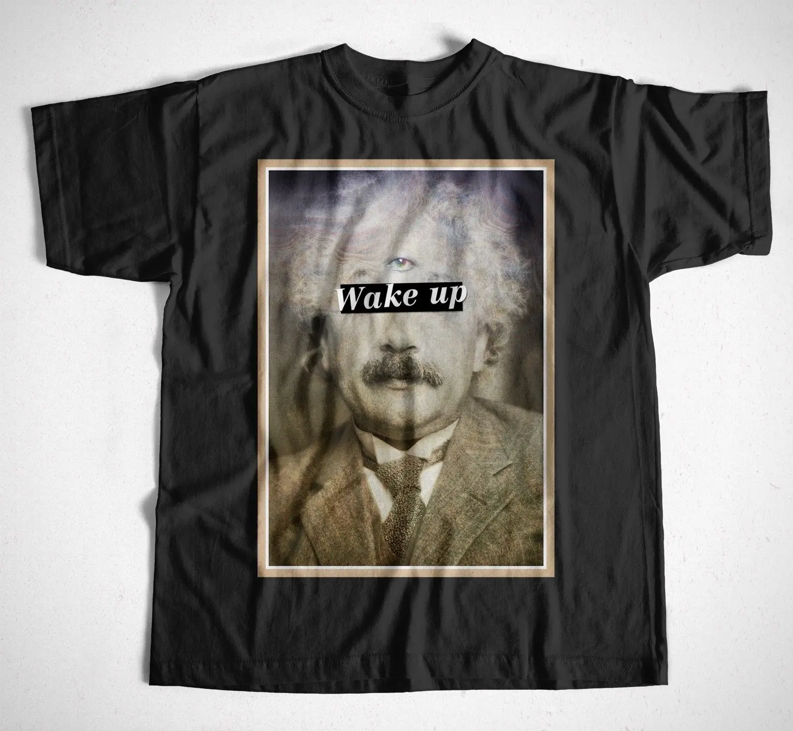 

2019 New Summer High Quality Tee Shirt T-Shirt Einstein's Third Eye S-4XL LSD Drugs Psychodelic Goa EDM Rave Cool T-shirt