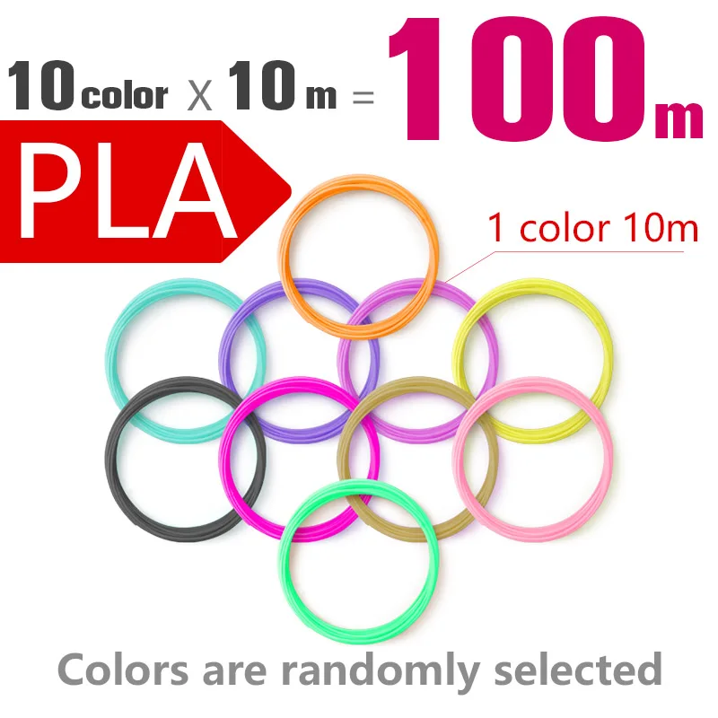 Myriwell 3d Ручка RP100C, ABS/PLA/PCL 3 режима, с PLA нити и бесплатный узор лучший подарок для детей Детский подарок на день рождения - Цвет: PLA filament 100m
