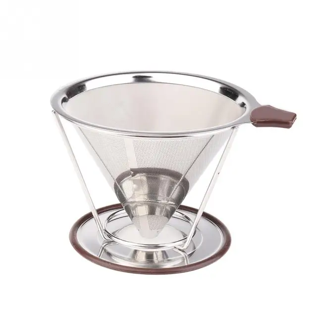 Aliexpress Useful Stainless Steel Coffee Filter Paperless Useful Stainless Steel Coffee Filter Paperless Pour Over Dripper Reusable Microfilter Cone Kettle Mesh