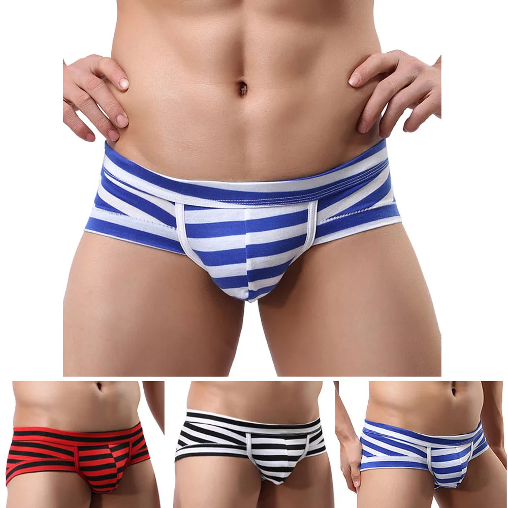 Buy Hot Fashion Men's Sexy Cotton Stripe Underwear U