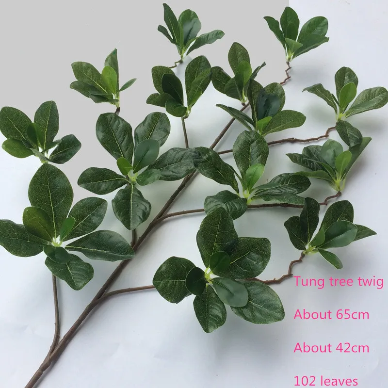 

Paulownia Leaf Branch False Tree Branch Flower Decoration Paulownia Branch Simulated Leaf.