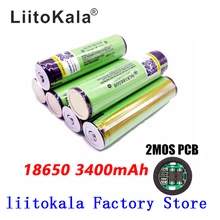 2017 liitokala для Panasonic 18650 3400 мАч батареи защищены литий-ионный Перезаряжаемые батареи NCR18650B с PCB