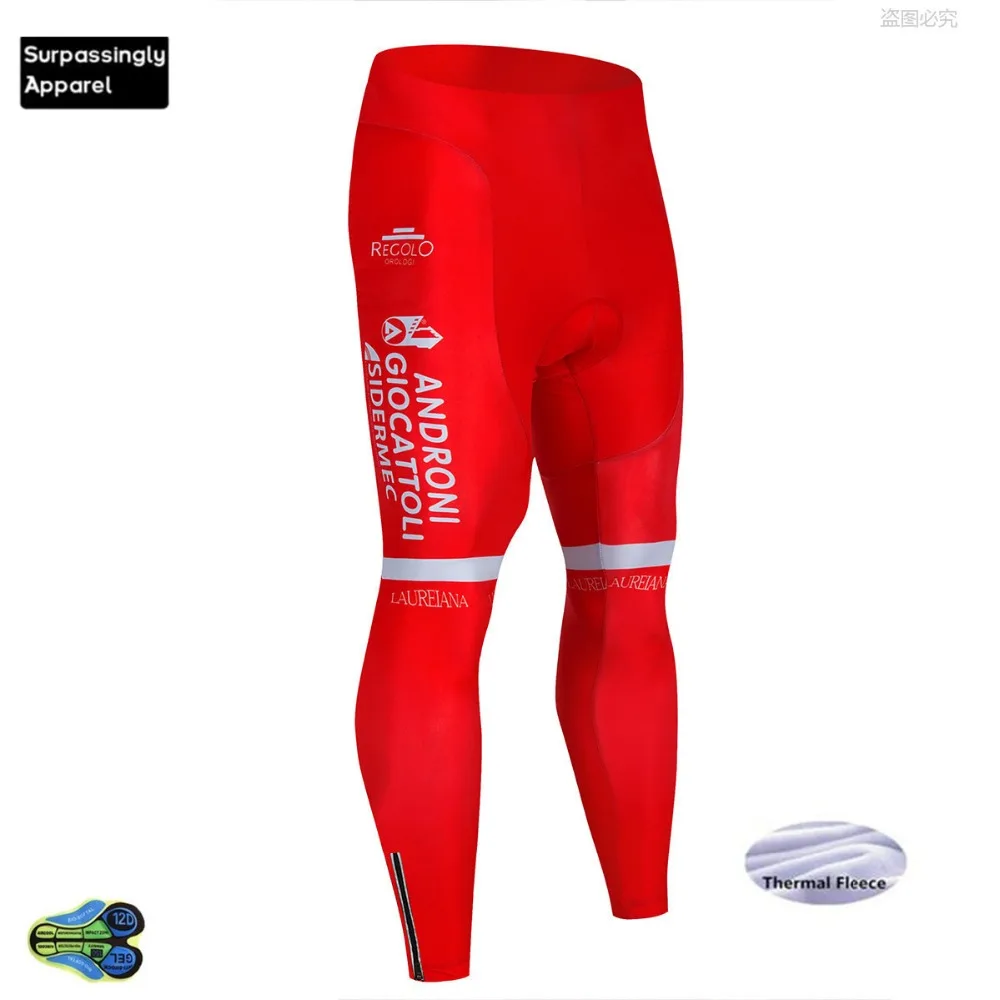 

2019 Pro Team Winter Thermal ANDRONI Fleece Cycling Bib Pants 12D GEL Pad Cycling Bib Shorts Men Ciclismo Bike Wear Sportswear