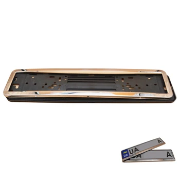 

European Silver License Plate Frame Stainless Steel 8K (0.6 Thickness)