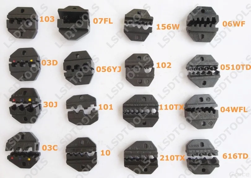 

Alternatively jaws Interchangeable accessory die sets for the mutil functional crimping tools