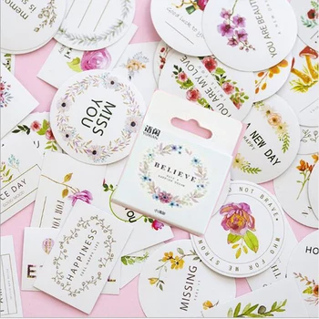 

50pcs/box Small Fresh Decoration Stickers DIY Decoration Stickers Cute Diary Decoration Scrapbooking Diy Seal Sticker Stationery