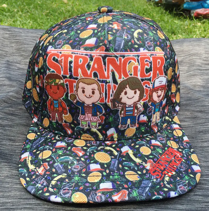 ТВ странные вещи Одиннадцать 11 мультфильм Бейсбол Hat взрослых в стиле хип-хоп для мальчиков и девочек Регулируемый хлопок крышки Snapback Косплэй аксессуары